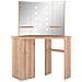 Lusso Casadino -  Tavolino Da Trucco Angolare Con Led Rovere 111x54x141,5 Cm - Foto miniatura 1