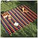 Tovaglia Picnic Pieghevole Quadri Multicolore 200x150cm Velluto - Foto miniatura 2