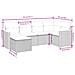 Set Divano da Giardino 6 pz con Cuscini Beige in Polyrattan - Foto miniatura 4
