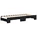 Divano Letto Estraibile con Cassetti Nero 80x200 cm in Tessuto - Foto miniatura 5