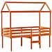 Letto a Soppalco con Tetto Marrone Cera 90x200 cm Legno di Pino - Foto miniatura 3