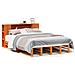 Letto Libreria senza Materasso Marrone Cera 140x200 cm Legno - Foto miniatura 1