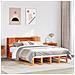 Letto Libreria senza Materasso Marrone Cera 140x200 cm Legno - Foto miniatura 2