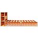 Letto Libreria senza Materasso Marrone Cera 140x200 cm Legno - Foto miniatura 7