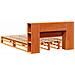 Letto Libreria senza Materasso Marrone Cera 140x200 cm Legno - Foto miniatura 8