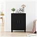 Credenza Nero Rovere 69,5x34x90 cm Legno ingegnerizzato - Foto miniatura 4