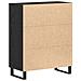 Credenza Nero Rovere 69,5x34x90 cm Legno ingegnerizzato - Foto miniatura 8