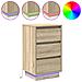 Comodino con LED Rovere Sonama 39x34,5x65 cm Legno ingegnerizzato - Foto miniatura 4