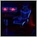 Sedia Gaming Da Scrivania Blu E Nera Con Led Rgb Altezza Regolabile 106-116cm - Foto miniatura 3