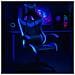 Sedia Gaming Da Scrivania Blu E Nera Con Led Rgb Altezza Regolabile 106-116cm - Foto miniatura 4