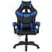 Sedia Gaming Da Scrivania Blu E Nera Con Led Rgb Altezza Regolabile 106-116cm - Foto miniatura 5