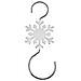 Grandi Ganci A Fiocco Di Neve Per Ornamenti - Set Da 10, Appendini In Metallo Per Decorazioni Albero Di Natale Silver - Foto miniatura 2