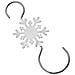 Grandi Ganci A Fiocco Di Neve Per Ornamenti - Set Da 10, Appendini In Metallo Per Decorazioni Albero Di Natale Silver - Foto miniatura 3
