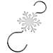 Grandi Ganci A Fiocco Di Neve Per Ornamenti - Set Da 10, Appendini In Metallo Per Decorazioni Albero Di Natale Silver - Foto miniatura 4