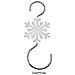 Grandi Ganci A Fiocco Di Neve Per Ornamenti - Set Da 10, Appendini In Metallo Per Decorazioni Albero Di Natale Silver - Foto miniatura 5
