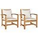 Sedie da giardino 2 pcs Naturale 60 x 65 x 76.5 cm - Foto miniatura 1