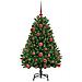 Albero di Natale artificiale Verde 120 cm PVC e Metallo - Foto miniatura 3