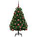 Albero di Natale artificiale Verde 120 cm PVC e Metallo - Foto miniatura 4