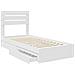 Letto con Contenitore Bianco 75 x 190 cm Legno multistrato - Foto miniatura 5