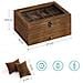 Scatola portagioie e portaorologi in legno, noce rustico - JOW008K01 - Foto miniatura 7