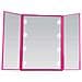 Specchio Per Trucco Tri-fold Con Led - Specchio Portatile Da Tavolo Rose Red - Foto miniatura 1