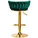 sgabello da bar QS-B313a velluto verde - Foto miniatura 2