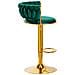 sgabello da bar QS-B313a velluto verde - Foto miniatura 3