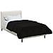 Duvet Estivo Nero 140 x 200 cm Microfibra e Fleece Teddy - Foto miniatura 3