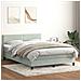 Letto a Molle con Materasso e LED Grigio Chiaro 160x220cm Velluto - Foto miniatura 2