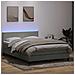 Letto a Molle con Materasso e LED Grigio Chiaro 160x220cm Velluto - Foto miniatura 4
