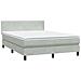 Letto a Molle con Materasso e LED Grigio Chiaro 160x220cm Velluto - Foto miniatura 5