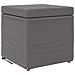 Pouf Grigio Pelle Sintetica e Legno Ingegnerizzato - Foto miniatura 1