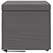 Pouf Grigio Pelle Sintetica e Legno Ingegnerizzato - Foto miniatura 4