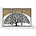 Pannello Da Muro Arc Albero Della Vita In Ferro E Legno, Set 3 Pezzi 105x70 Cm - Foto miniatura 6