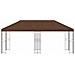 Gazebo con pareti laterali 6 x 3 m Marrone Poliestere e Acciaio - Foto miniatura 3