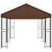 Gazebo con pareti laterali 6 x 3 m Marrone Poliestere e Acciaio - Foto miniatura 4