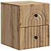 Mobiletto da notte a muro con cassetto 2 pcs Rovere Artigianale - Foto miniatura 3