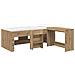 Letto alto per bambini con scrivania 2 pz Rovere Artigianale - Foto miniatura 1
