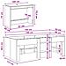 Letto alto per bambini con scrivania 2 pz Rovere Artigianale - Foto miniatura 8