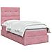 Letto con contenitore e materasso Rosa 100 x 200 cm Velluto - Foto miniatura 3