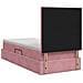 Letto con contenitore e materasso Rosa 100 x 200 cm Velluto - Foto miniatura 9