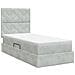 Letto con contenitore e materasso Grigio Chiaro 100 x 200 cm - Foto miniatura 8