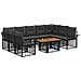 Set Divano da Giardino 10 pz Nero e Grigio scuro polyrattan - Foto miniatura 1