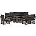 Set Divano da Giardino 9 pz Grigio e Grigio Scuro polyrattan - Foto miniatura 1
