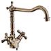 Miscelatore rubinetto lavello in ottone finitura bronzata per cucina - Foto miniatura 1