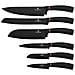 Set Di 6 Coltelli Neri In Acciaio Rivestito Black Rose Collection Colore Nero / rame - Foto miniatura 2