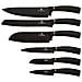 Set Di 6 Coltelli Neri In Acciaio Rivestito Black Rose Collection Colore Nero / rame - Foto miniatura 3