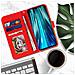 Custodia Xiaomi Redmi Note 8 Pro Portafoglio Supporto Video Cover Rosso - Foto miniatura 5
