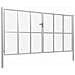 Cancello Per Giardino In Acciaio Zincato 415x225 Cm Argento - Foto miniatura 3