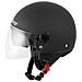 Casco Jet Scooter Moto Ece 22 Doppia Visiera Parasole Nero Opaco 2xl - Foto miniatura 4
